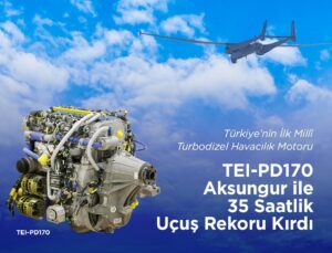Türkiye’nin ilk milli turbodizel havacılık motoru uçuş rekoru kırdı