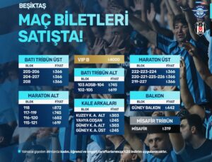 Y. Adana Demirspor – Beşiktaş maçının biletleri satışta