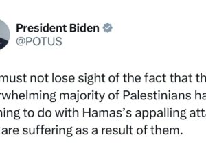 ABD Başkanı Biden: “Filistinlilerin acı çektiği gerçeğini gözden kaçırmamalıyız”