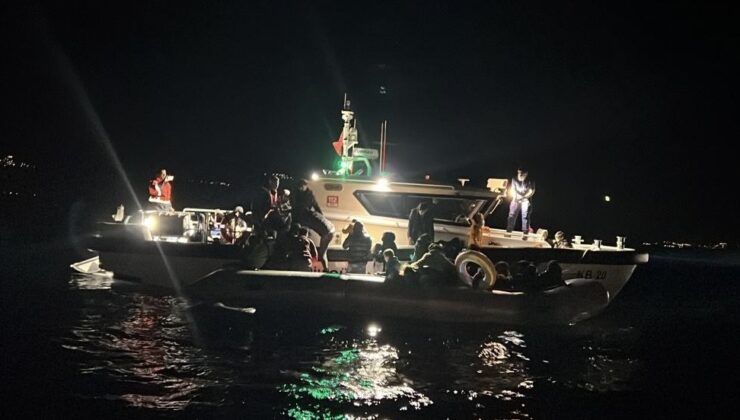 Ayvacık açıklarında 47 kaçak göçmen yakalandı