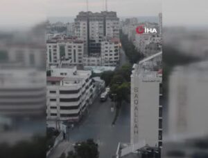 İsrail, Gazze’de 14 katlı binayı vurdu