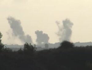 İsrail’de çatışma bölgesinden dumanlar yükseliyor