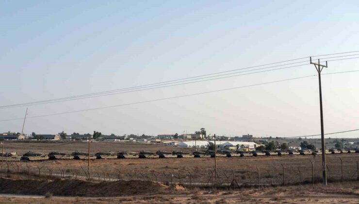 İsrail’e ait çok sayıda tank sınırda bekletiliyor