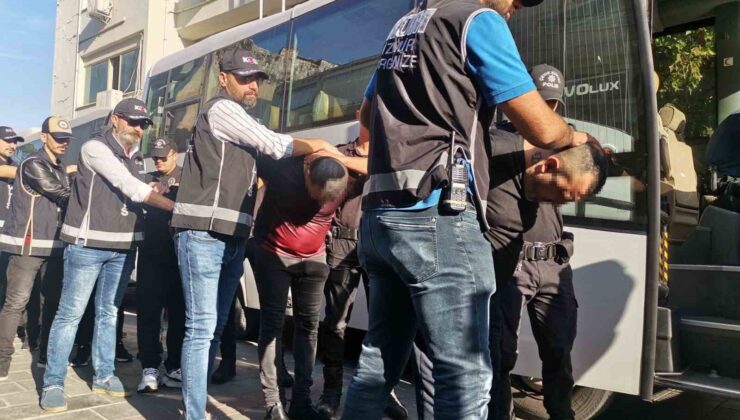 ‘Kafes Operasyonu’nun İzmir ayağında 10 kişi tutuklandı