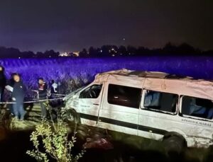Kahramanmaraş’ta yolcu minibüs takla attı: 1 ölü, 13 yaralı