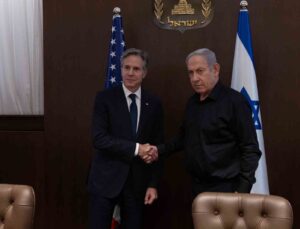 Siren sesleri yükselince Netanyahu ve Blinken sığınağa indi