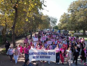 Yalova’da Meme Kanseri Farkındalık Yürüyüşü etkinliği