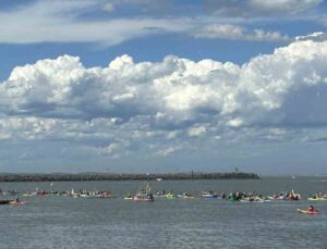 Avustralya’da yüzlerce aktivist kanolarla limanı kapattı