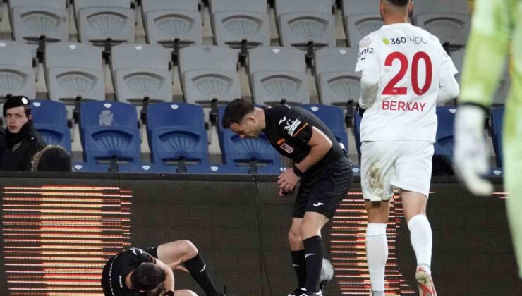 Başakşehir-Pendikspor maçında yardımcı hakem Cemil Tunç sakatlandı