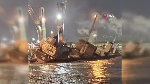 Bursa’da fırtınada gemi yan yattı