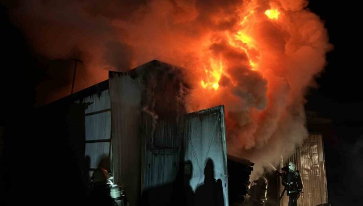 Düzce’de kereste fabrikasında yangın