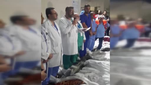 Filistinli doktor cenazelerin arasında açıklama yaptı