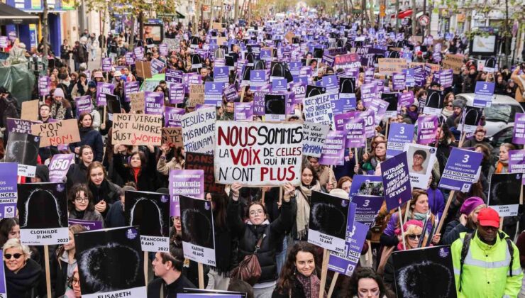 Fransa “kadına yönelik şiddete karşı” yürüdü