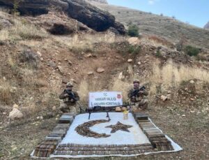 Hakkari’de PKK’ya ait mühimmat ele geçirildi