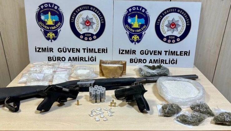 İzmir’de Güven Timleri’nden uyuşturucu baskını
