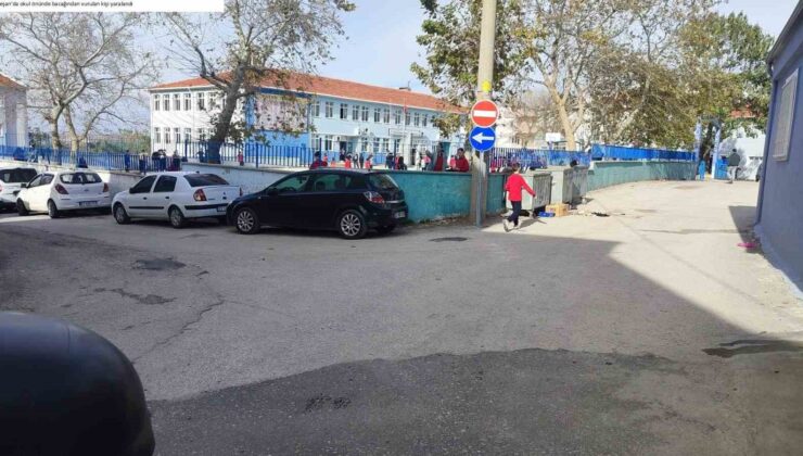 Keşan’da okul önünde bacağından vurulan kişi yaralandı