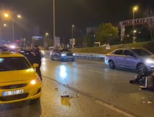 Maltepe’de motosiklet ticari taksiye arkadan çarptı: 1 ağır yaralı