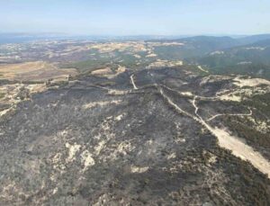 (ÖZEL) Çanakkale’deki 3 büyük orman yangınında 10 bin 612 futbol sahası büyüklüğünde alan yandı