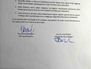 Ümit Özdağ, Kemal Kılıçdaroğlu’yla yaptığı “protokolü” açıkladı