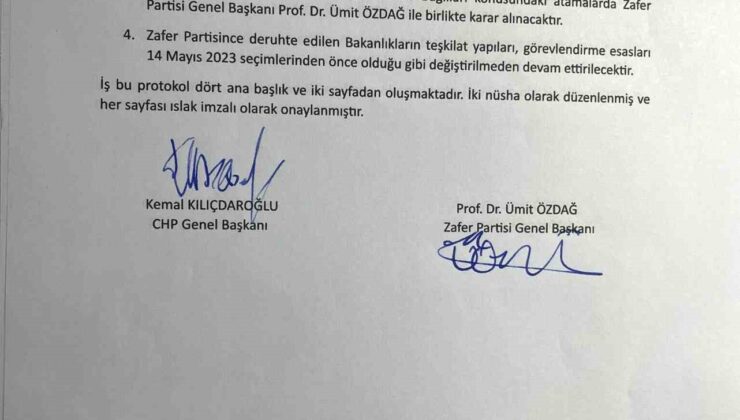 Ümit Özdağ, Kemal Kılıçdaroğlu’yla yaptığı “protokolü” açıkladı
