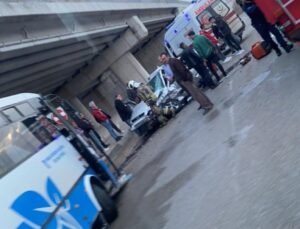 Ankara’da halk otobüsü ile otomobil çarpıştı: 4 yaralı