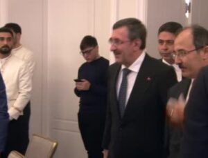 Cumhurbaşkanı Yardımcısı Yılmaz, Azerbaycan’da Türk İşadamlarıyla bir araya geldi