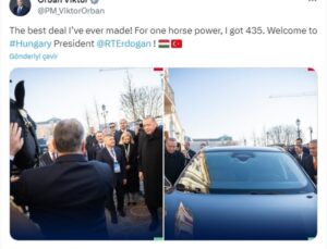 Erdoğan’ın Togg hediye ettiği Orban’dan güldüren paylaşım