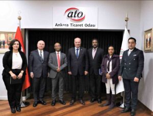 Etiyopya Ankara Büyükelçisi Mahmud, ATO Başkanı Baran’ı ziyaret etti