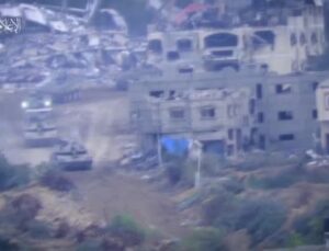 Kassam Tugayları, İsrail askerlerinin bulunduğu cipin roketle vurulduğu görüntüleri yayınladı