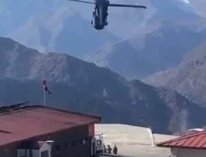 Şırnak’ta pilottan askeri helikopterle şov
