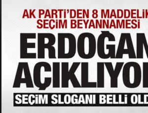 Cumhrubaşkanı Erdoğan AK Parti Seçim Beyannamesi’ni açıklıyor