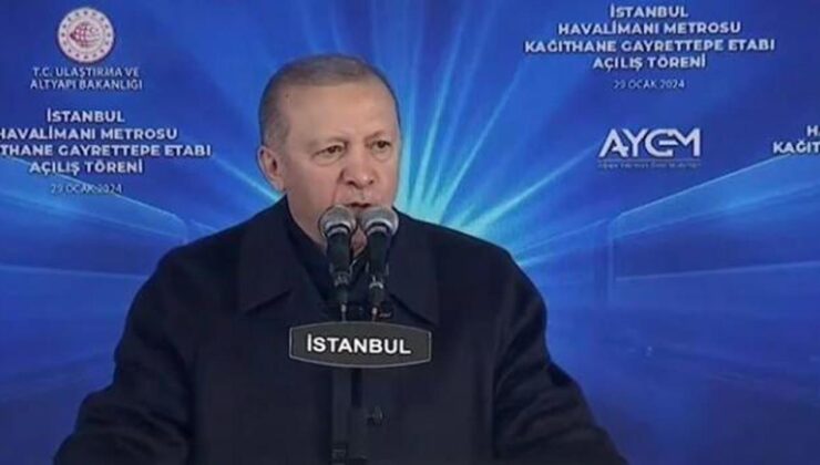 Erdoğan, Gayrettepe-Kağıthane Metro Sınırı’nın açılışını gerçekleştirdi