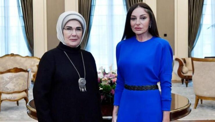 Emine Erdoğan, Mihriban Aliyeva ile görüştü