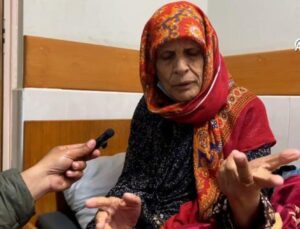 İsrailin elinden kurtulan yaşlı bayan bedeninde azap izleriyle hastaneye sığındı