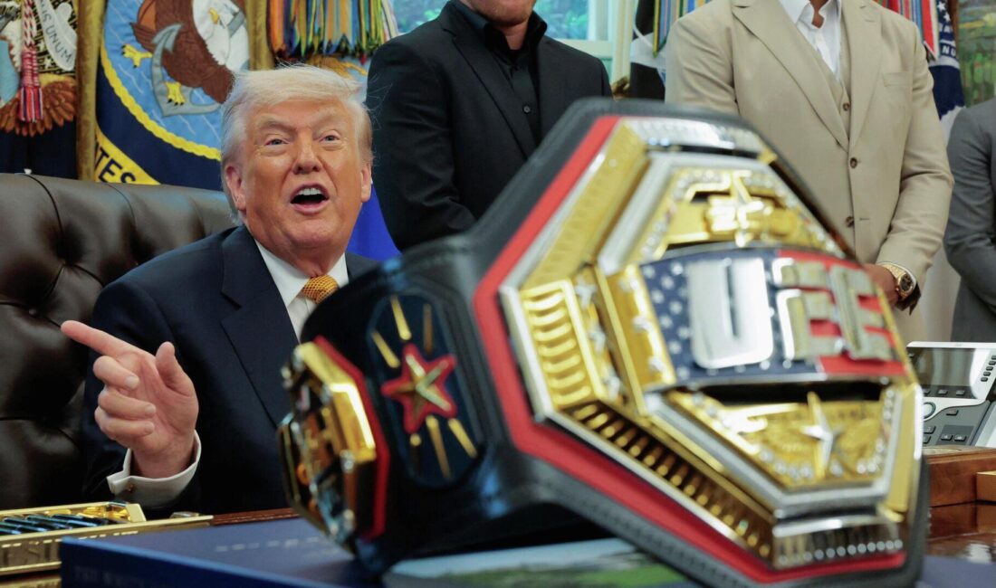 ABD Başkanı Trump'ın Beyaz Saray'da dev UFC organizasyonunu görselleri ve