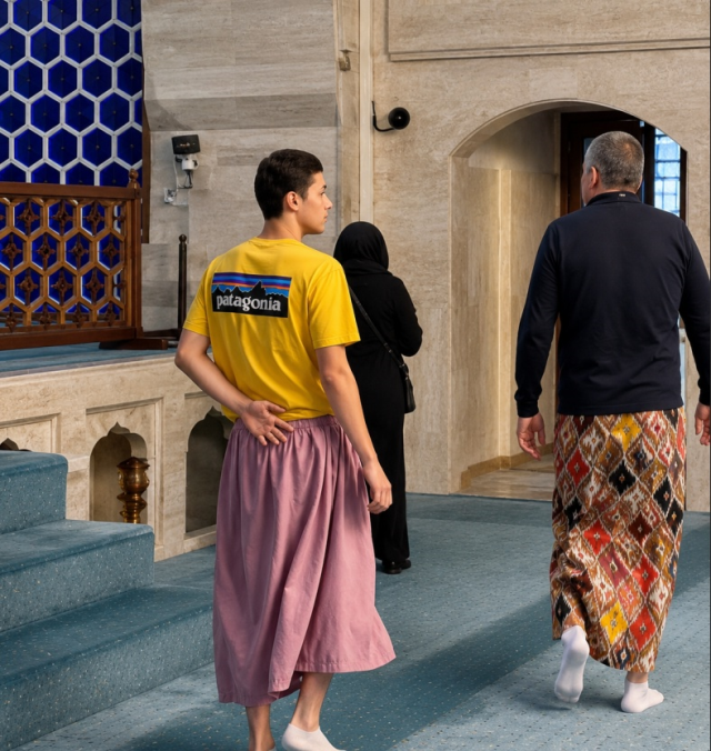 Bursa'da Camii Girişinde Komik Anlar