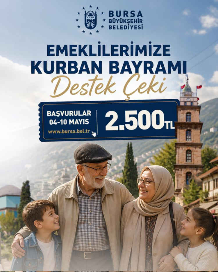 Bursa'da Emeklilere Kurban Bayramı Sosyal Desteği