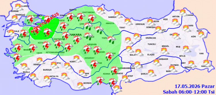 Bursa'da Sağanak ve Toz Bulutları Yağdı