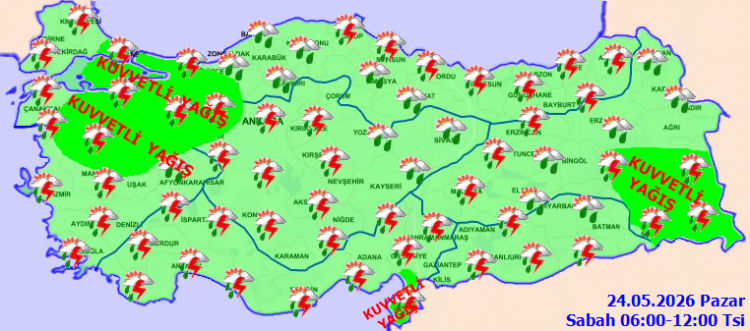 Bursa’da Sağanak Yağış Uyarısı