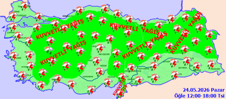 Bursa’da Sağanak Yağış Uyarısı
