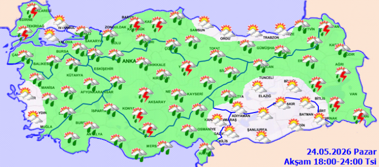 Bursa’da Sağanak Yağış Uyarısı