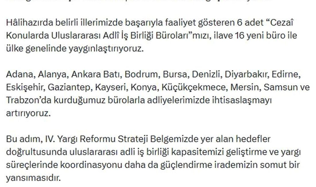 Bursa'da uluslararası adli iş birliği merkezinin açılışı ile adli süreçlerde