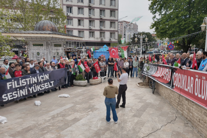 Gemlik’te Filistin Destekli Eylem