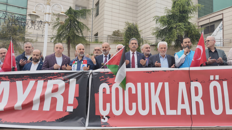 Gemlik’te Filistin Destekli Eylem