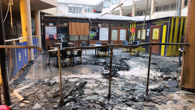 İnegöl'de Dernekte Yangın Çıktı
