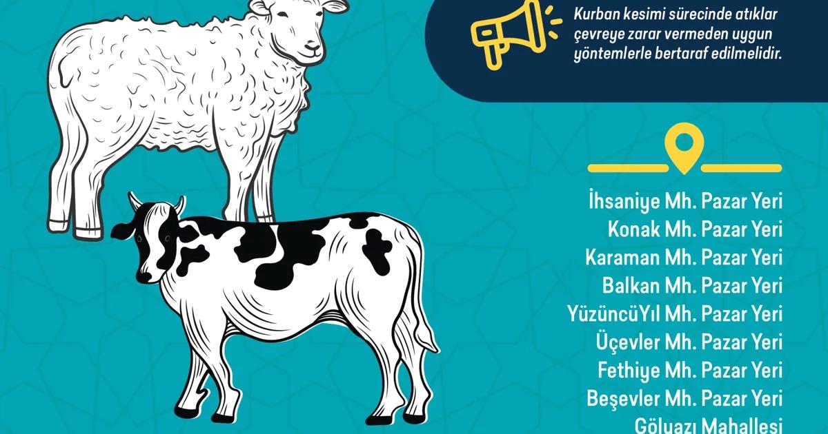 Nilüfer'de Kurban Kesim hazırlıkları tamamlandı. Güvenle ve düzenli şekilde kurban