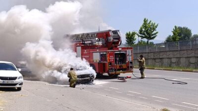 Bursa İnegöl'de meydana gelen otomobil yangınıyla ilgili detaylar, olayın nedenleri