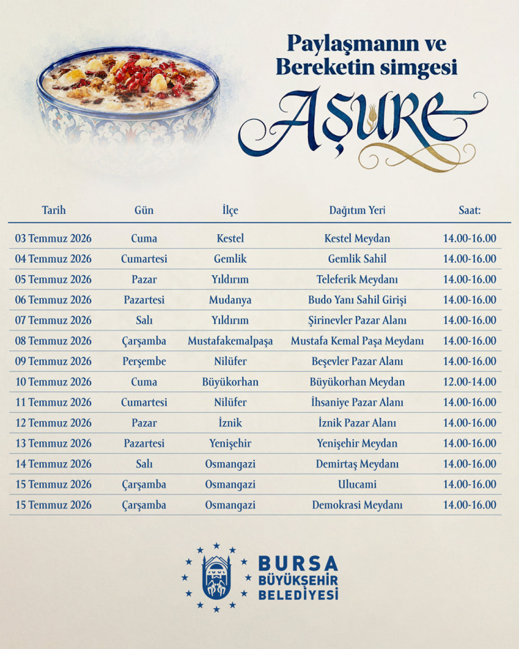 Bursa'da Aşure Günleri Başladı