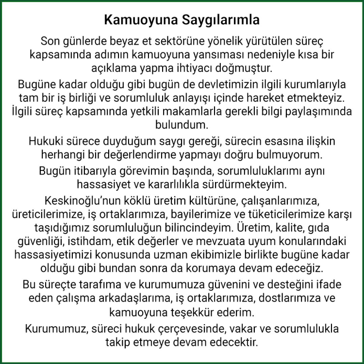Bursa'da Beyaz Et Sektörüne Soruşturma