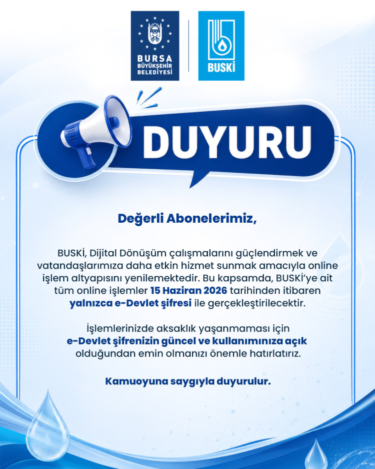 Bursa'da BUSKİ’den Dijital Dönüşüm Adımı